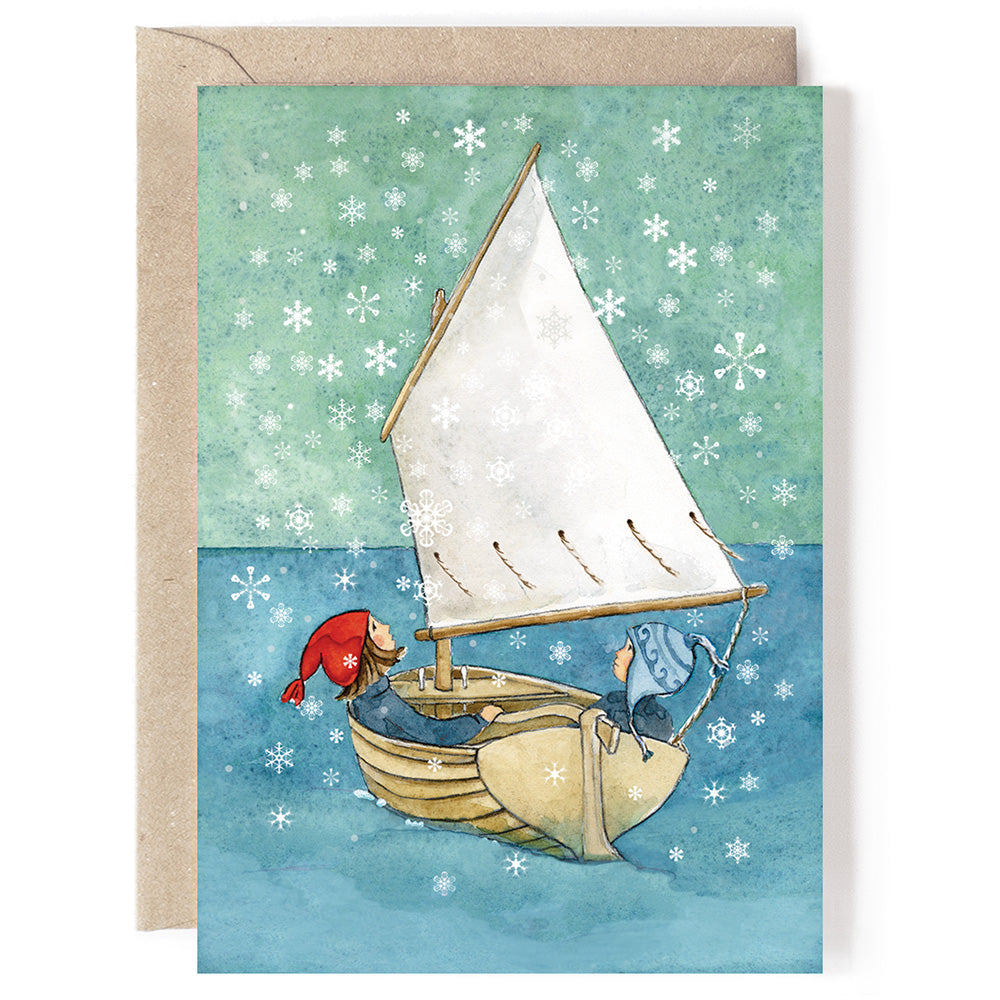 A WINTRY SAIL CARD
