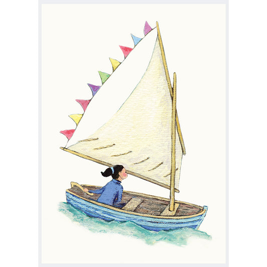 GIRL IN A BOAT PRINT